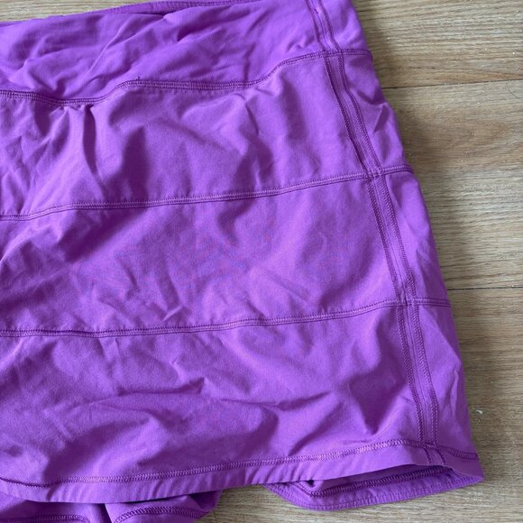 Lululemon Athletic Pace Rival Mid Rise Skirt Long Vivid Plum Women’s Size 16 - Picture 4 of 10